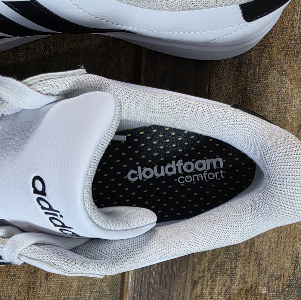 Adidas 3 Stripe Grand Court 2.0 Cloudfoam Comfort Classic Lace Up Sneakers. 9.5 - Picture 6 of 10